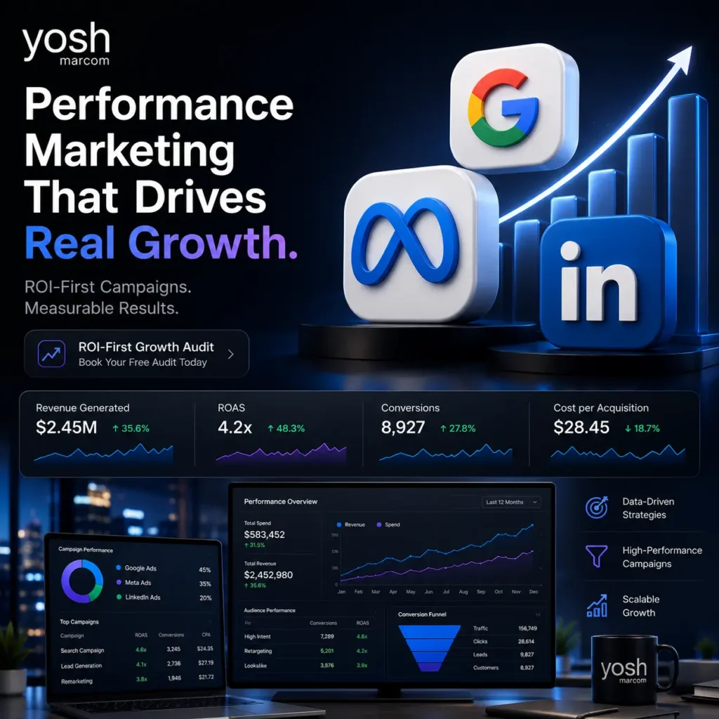 Best Performance Marketing Agency USA | Yosh Marcom